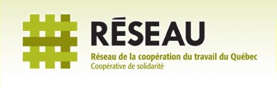 Logo du Réseau de la coopération du travail du Québec, une coopérative de solidarité