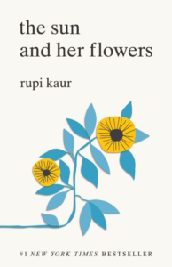 Couverture de The Sun and Her Flowers de Rupi Kaur. On y voit le dessin de deux tournesols. 