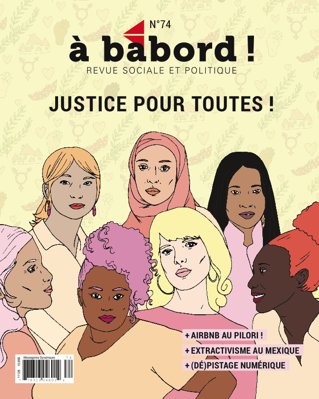 Couverture de À Babord, représente des femmes de toutes couleurs de peau, de cheveux, de différentes nationalités